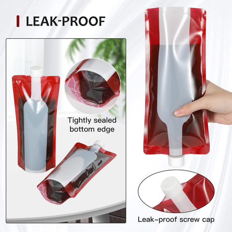 Foldable Wine Bag with funnel for quick pouring on the go