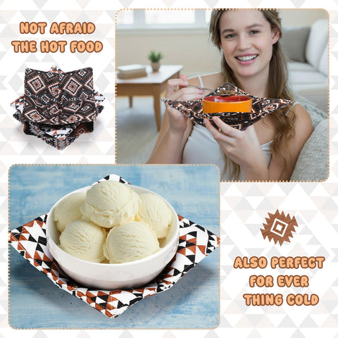 FoldTier quilted cotton bowl cozy detail highlights stitching and fabric durability.