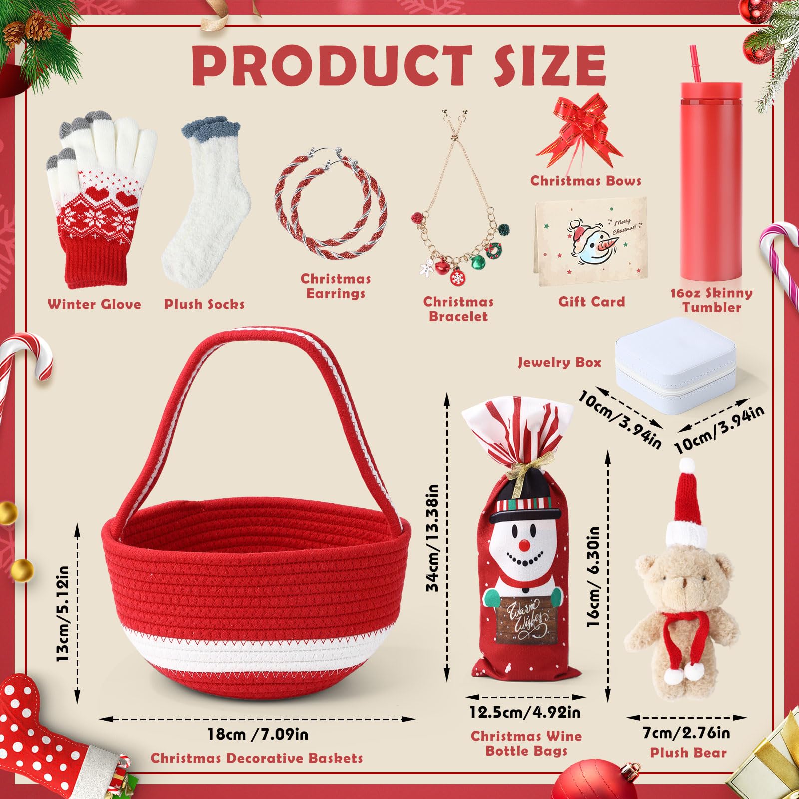 FoldTier Christmas cotton rope basket offers sturdy storage and festive style