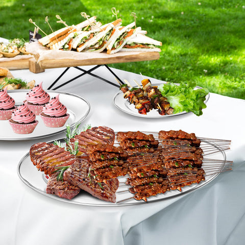 FoldTier dishwasher-safe oval platter simplifies cleanup after serving guests