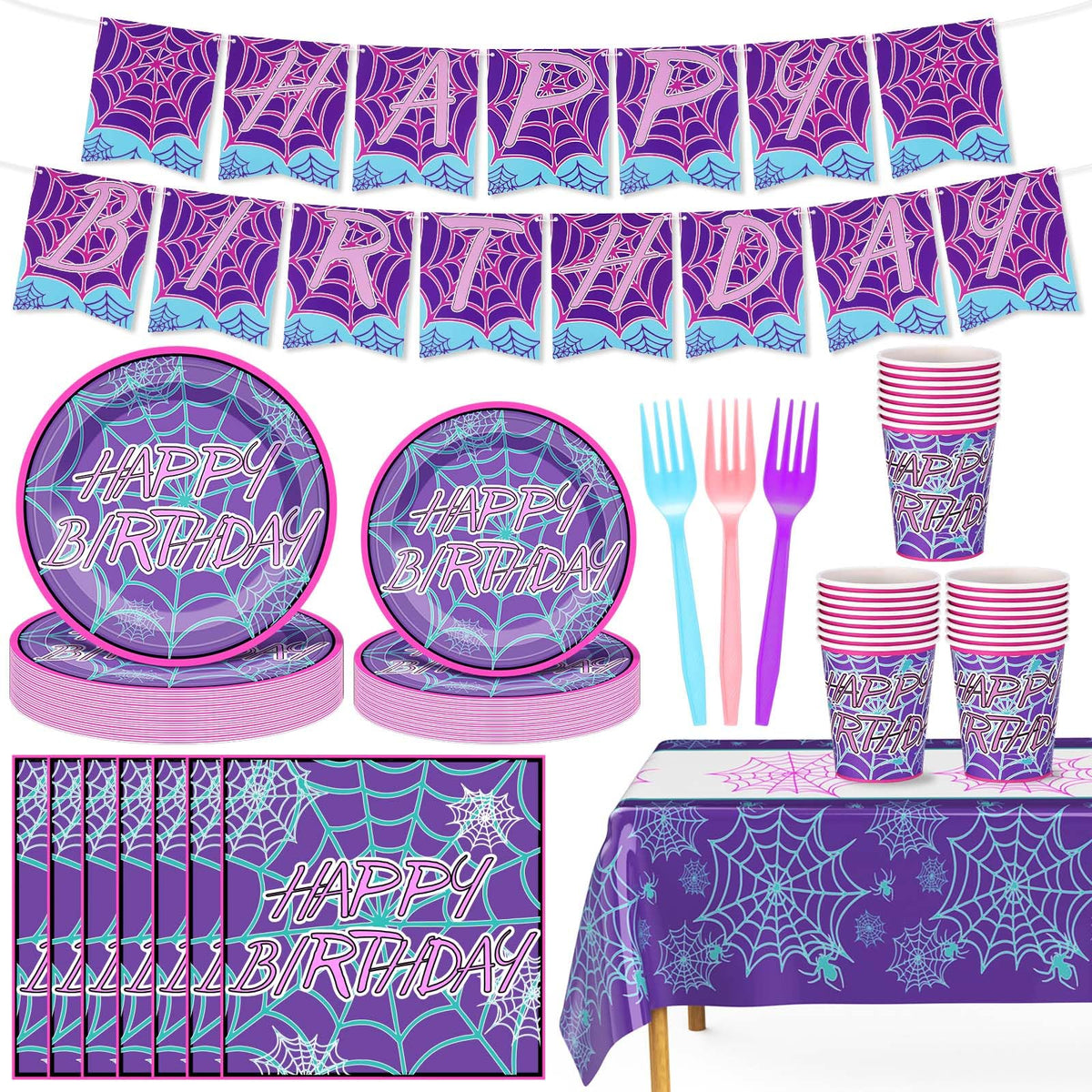 FoldTier ghost spider banner enhances birthday and Halloween decor with playful, spooky charm.