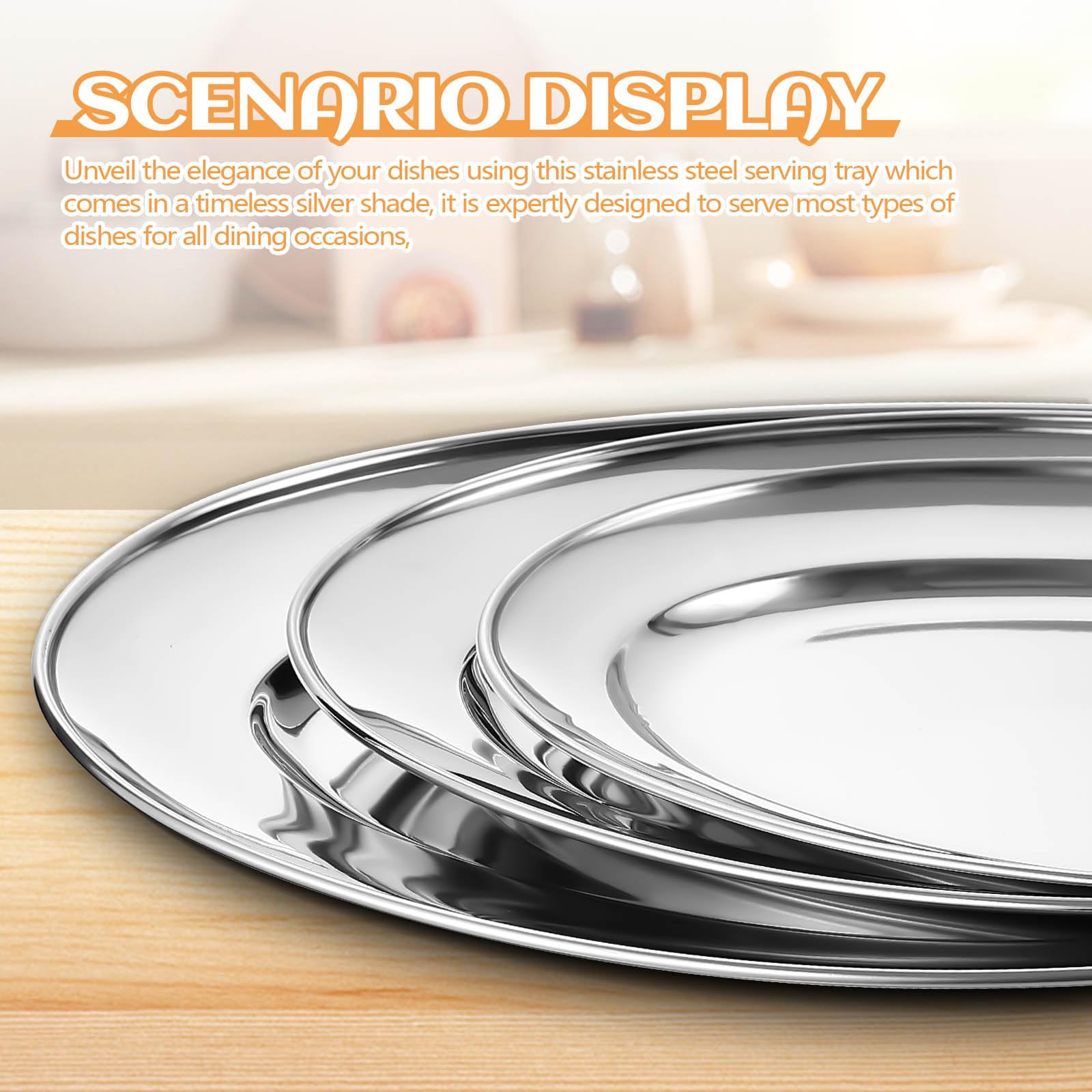 FoldTier mirror-polished oval tray closeup highlights sleek surface and deep edge design