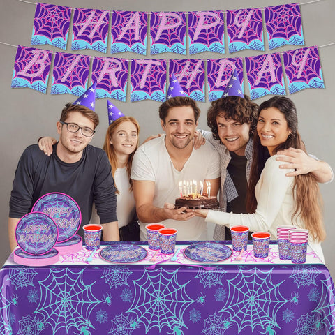 FoldTier spider napkins-6-5in complement plates with coordinated color and texture.