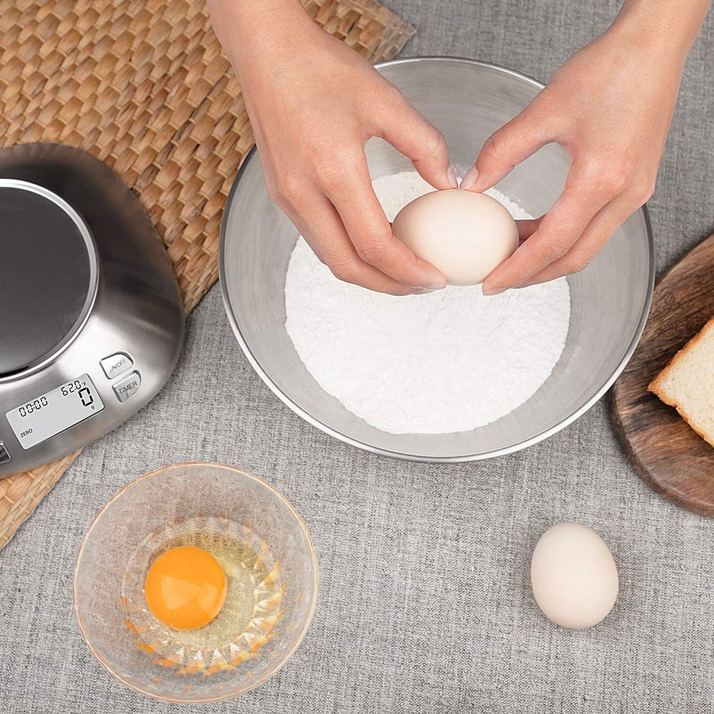 Folind alarm timer provides precise alerts to prevent overcooking.