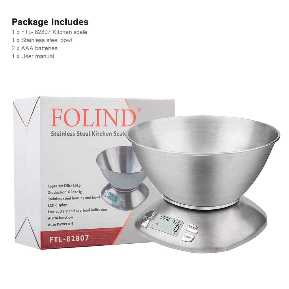 Folind scale ships with two AAA batteries for immediate use.