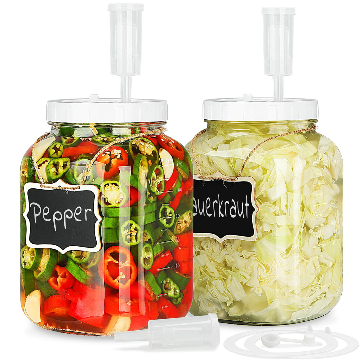 Folinstall 1 gallon wide-mouth jar with easy-loading opening and clear visibility of contents.