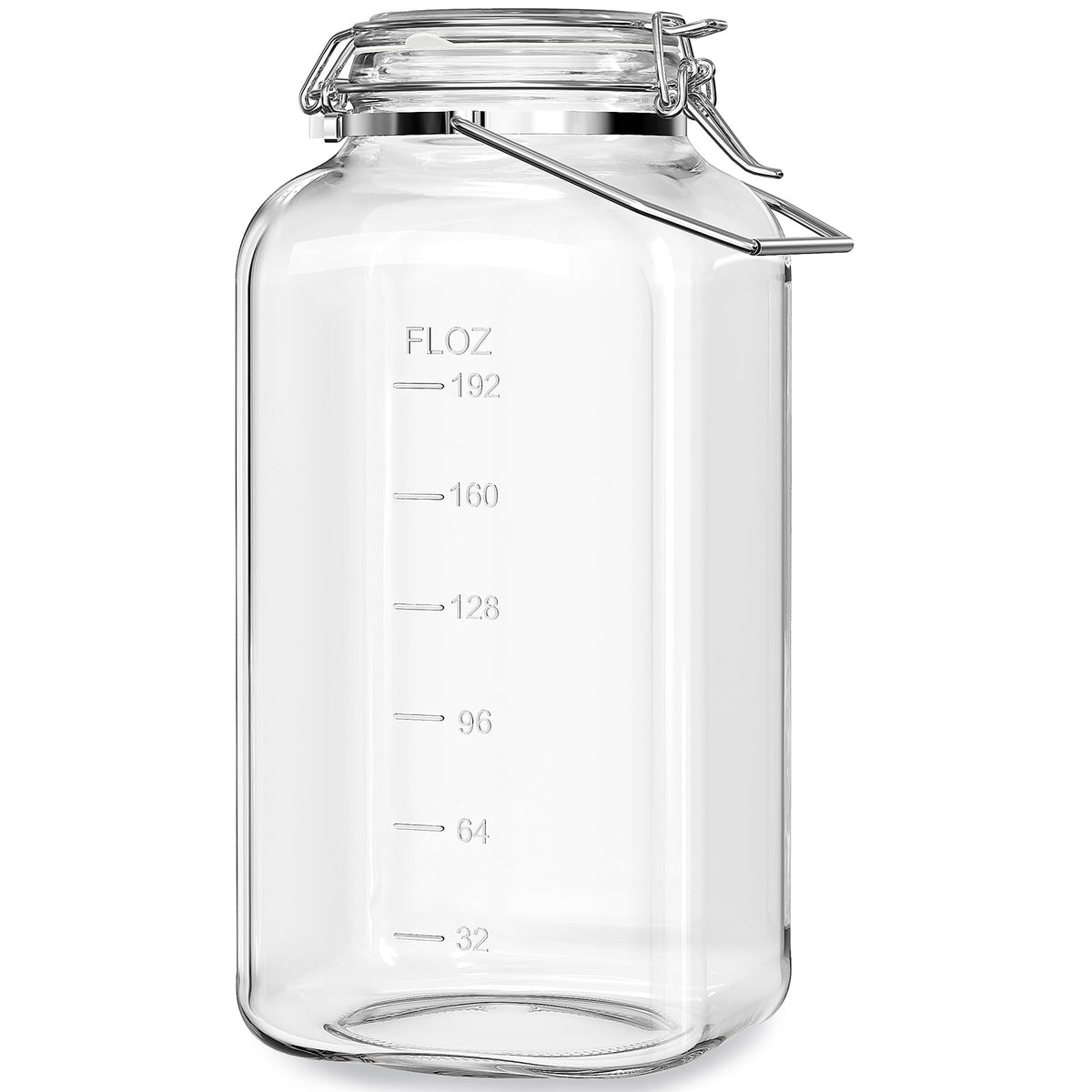Folinstall 2-gallon glass jar with wide mouth for bulk pantry storage.