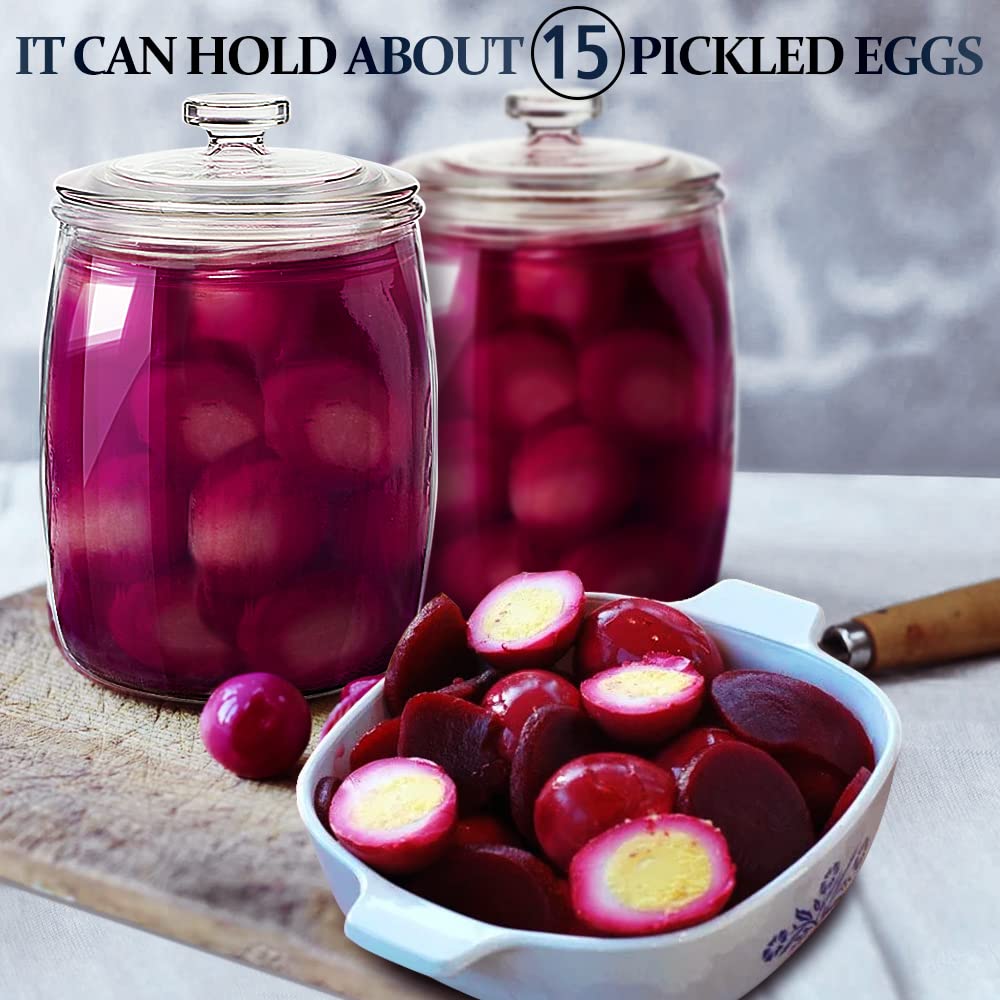 Folinstall 72 oz clear glass canister showing contents at a glance.