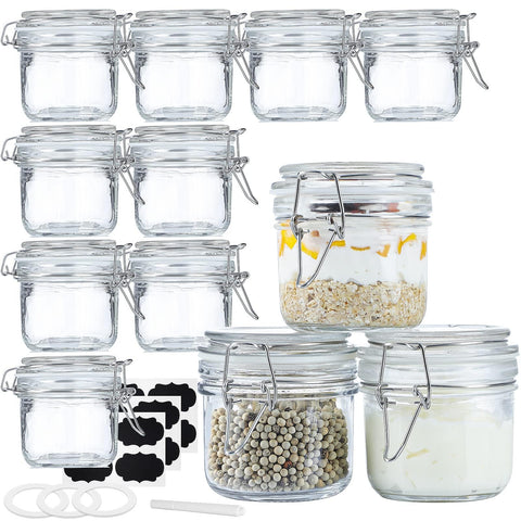 Folinstall 7 oz jar with airtight lid demonstrates pantry storage and organization.