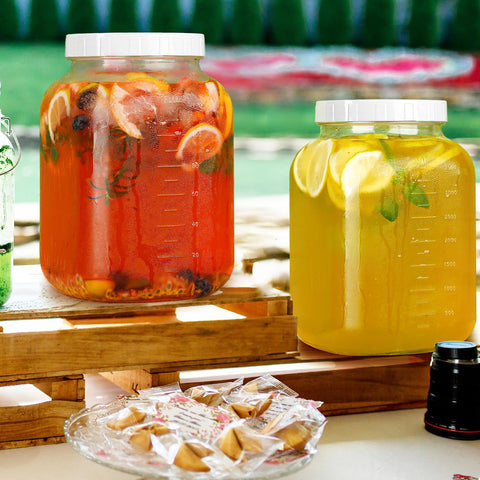 Folinstall clear glass jar with silicone gasket lid for fresh storage