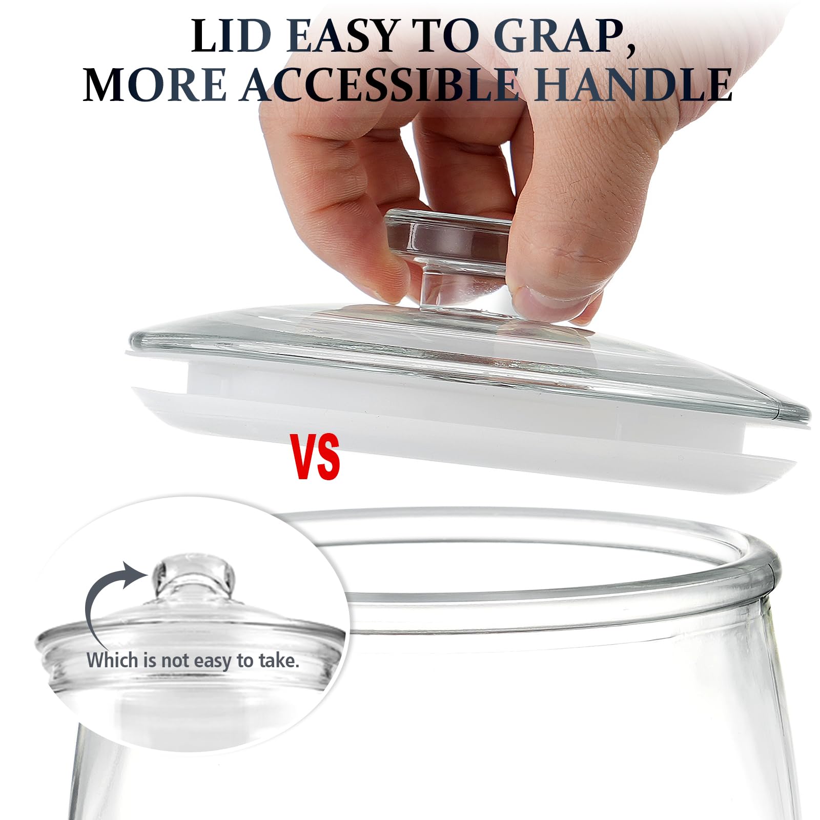 Folinstall cookie, candy, and flour storage jar keeping dry goods organized.