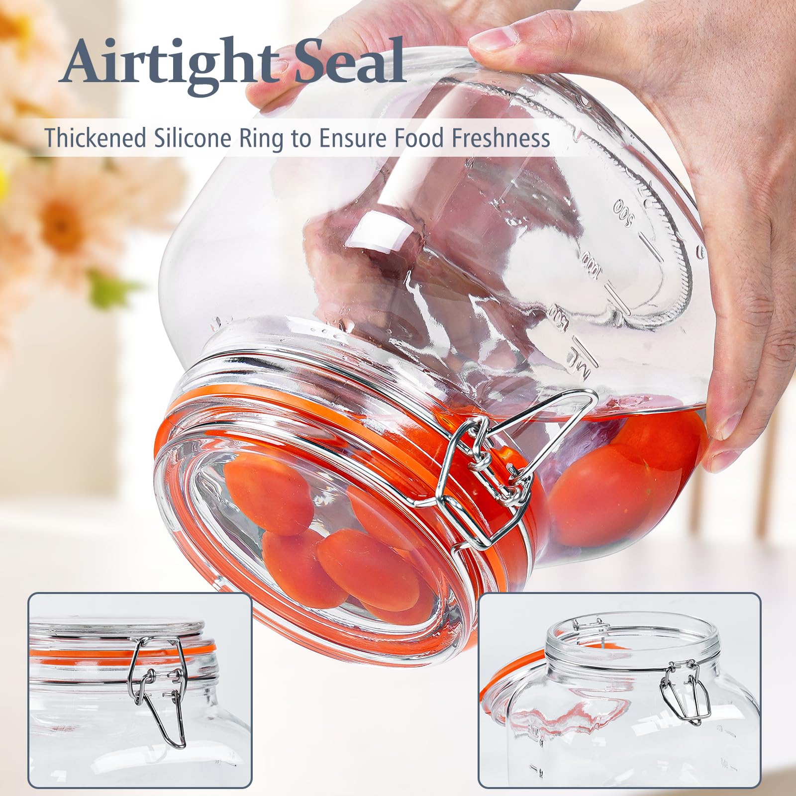 Folinstall dishwasher-safe glass jar cleans quickly after use.
