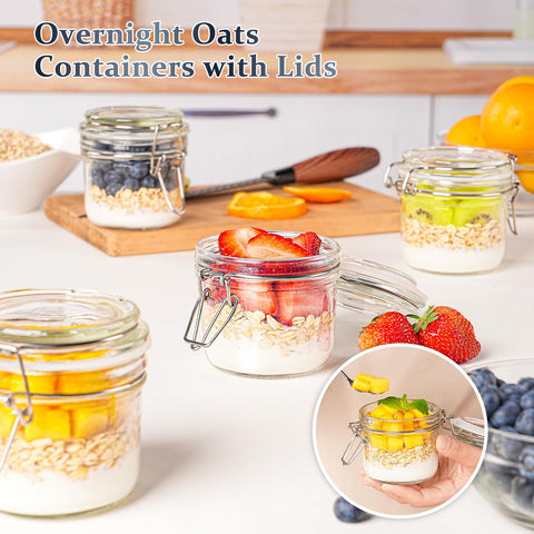Folinstall dishwasher-safe glass jars prepared for quick, easy cleanup.