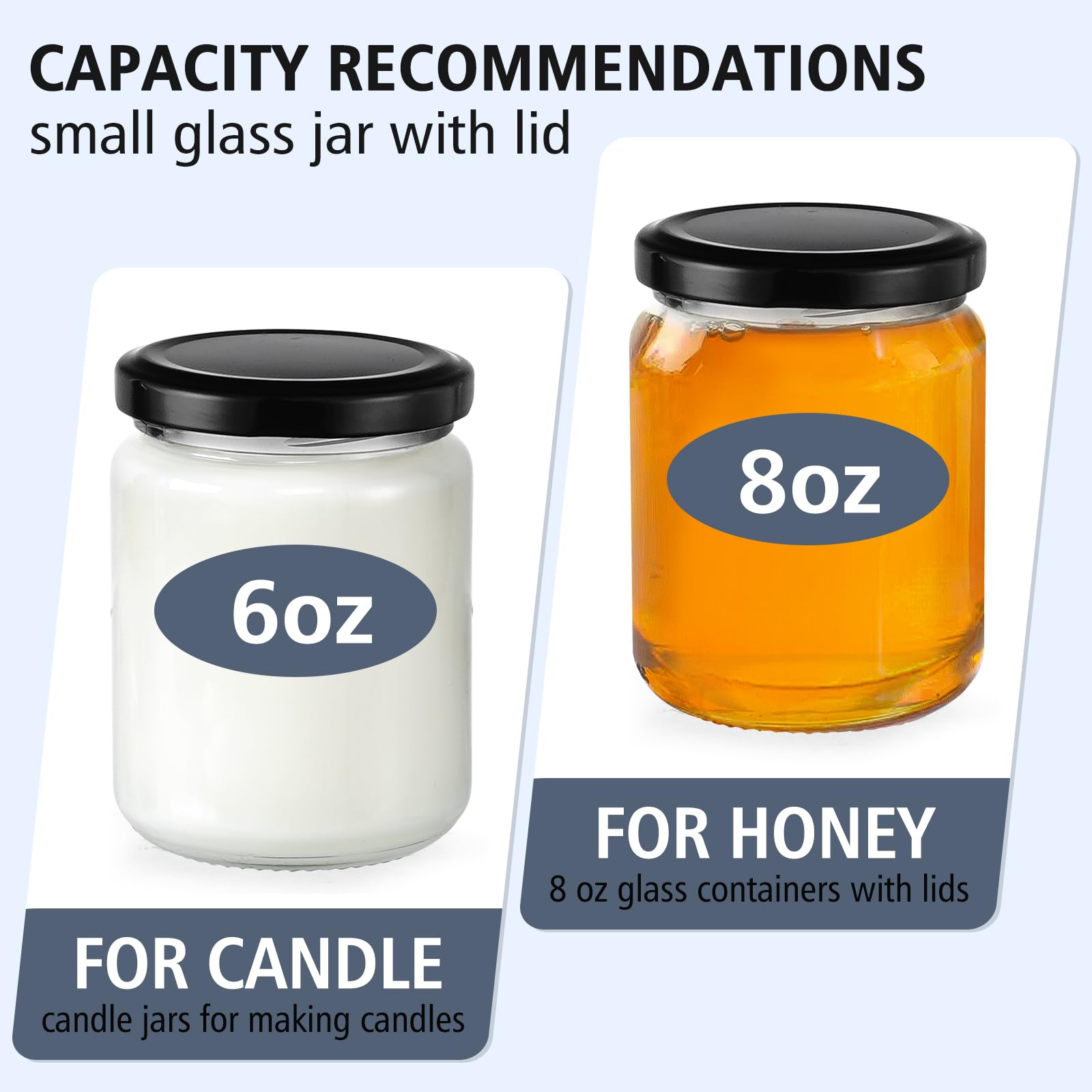 Folinstall food-grade glass storage jar ideal for spices, jams, and snacks.