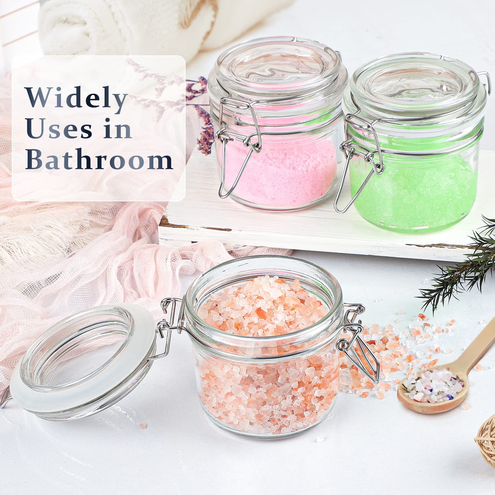 Folinstall jar stacking setup highlights space-saving kitchen organization.