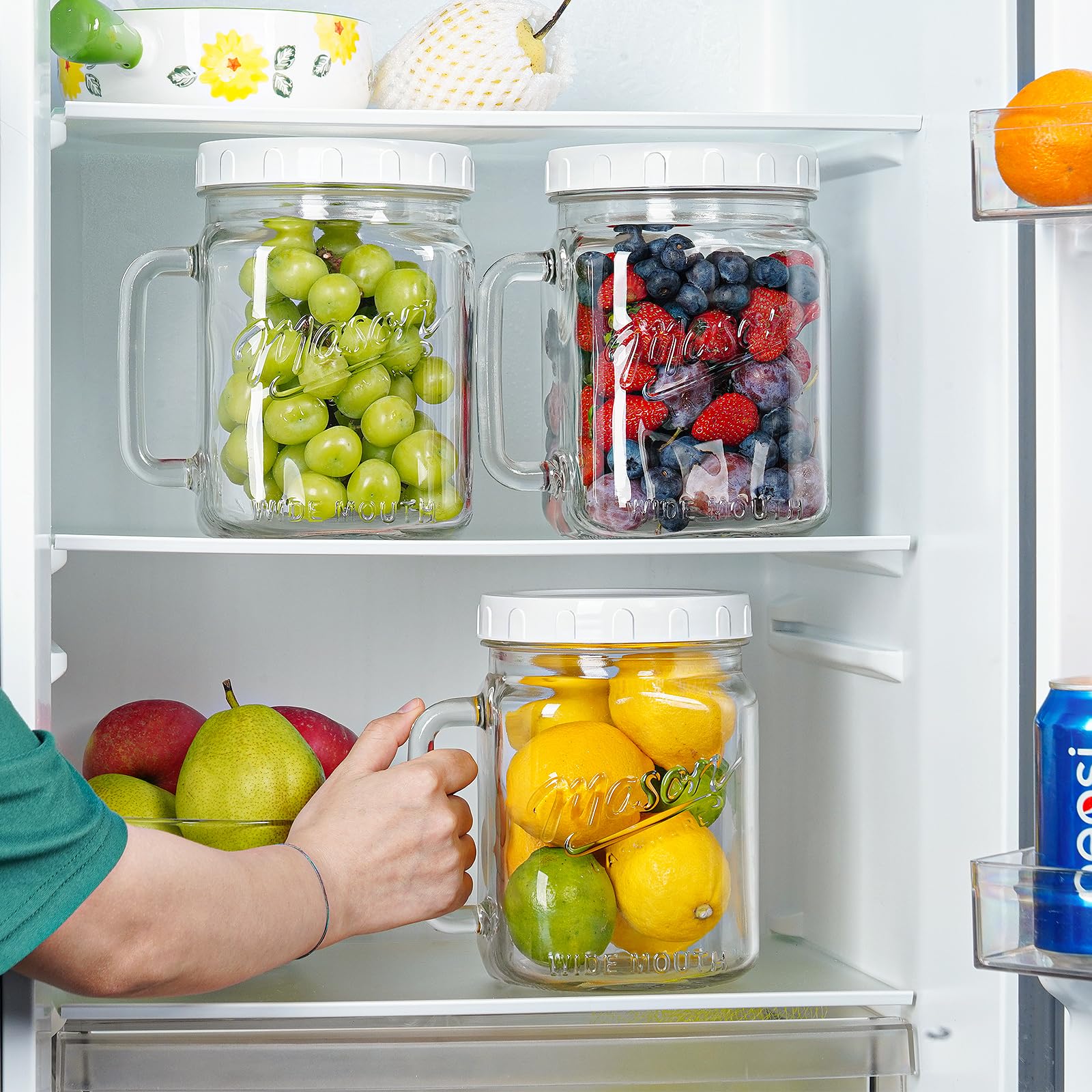 Folinstall jars in use on a pantry shelf for organized storage