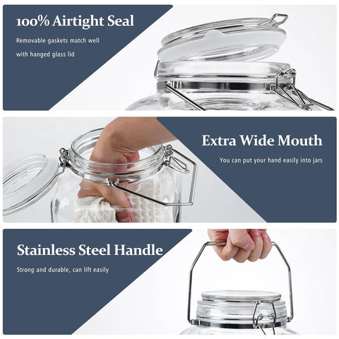 Folinstall large-capacity storage jar ideal for bulk ingredients.