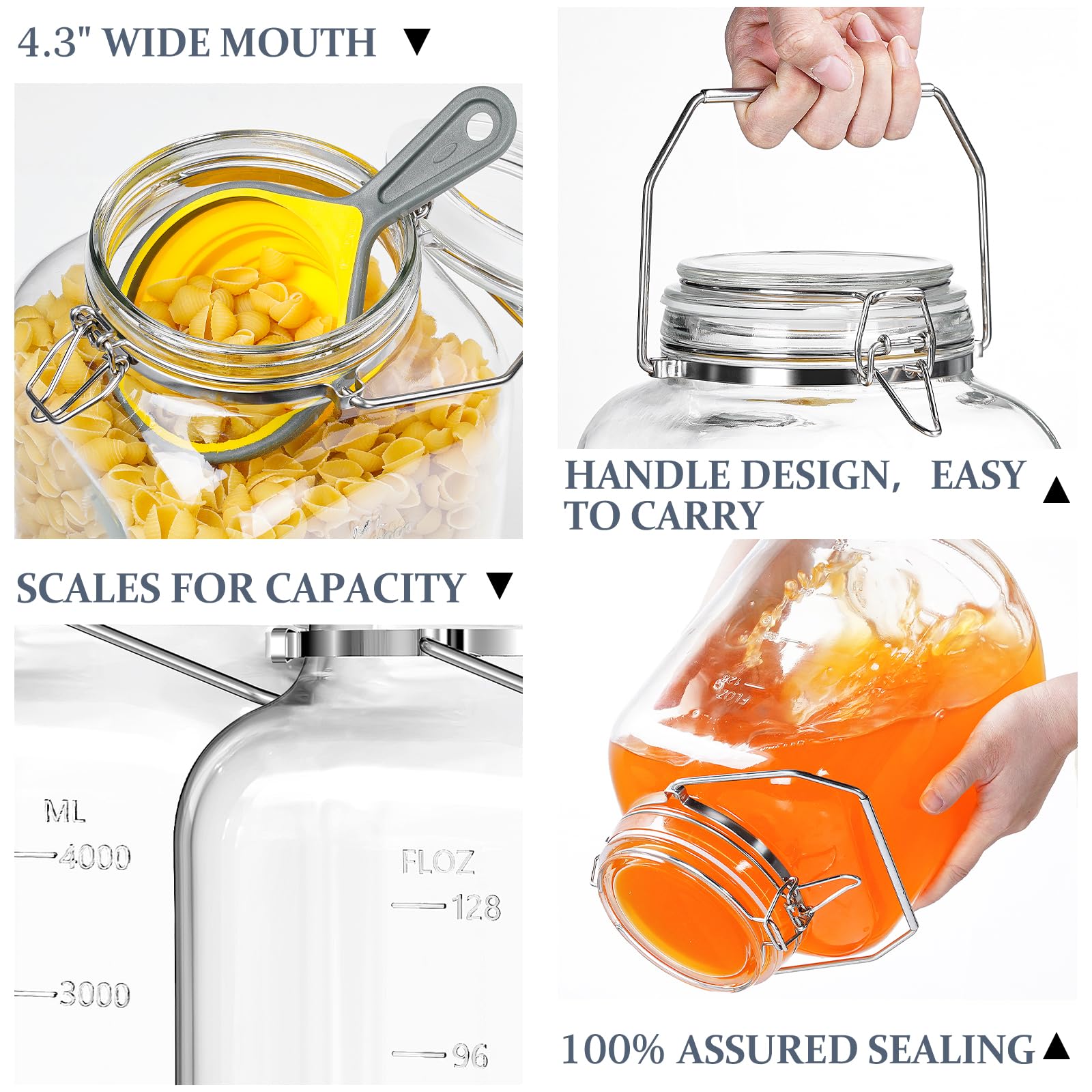 Folinstall wide-mouth jar provides quick access and thorough cleaning.