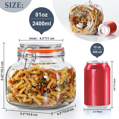 Folinstall scale-marked glass jar shows ounces and milliliters for easy measuring.