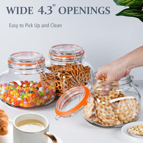 Folinstall square glass canisters two-pack optimize pantry layout and space.