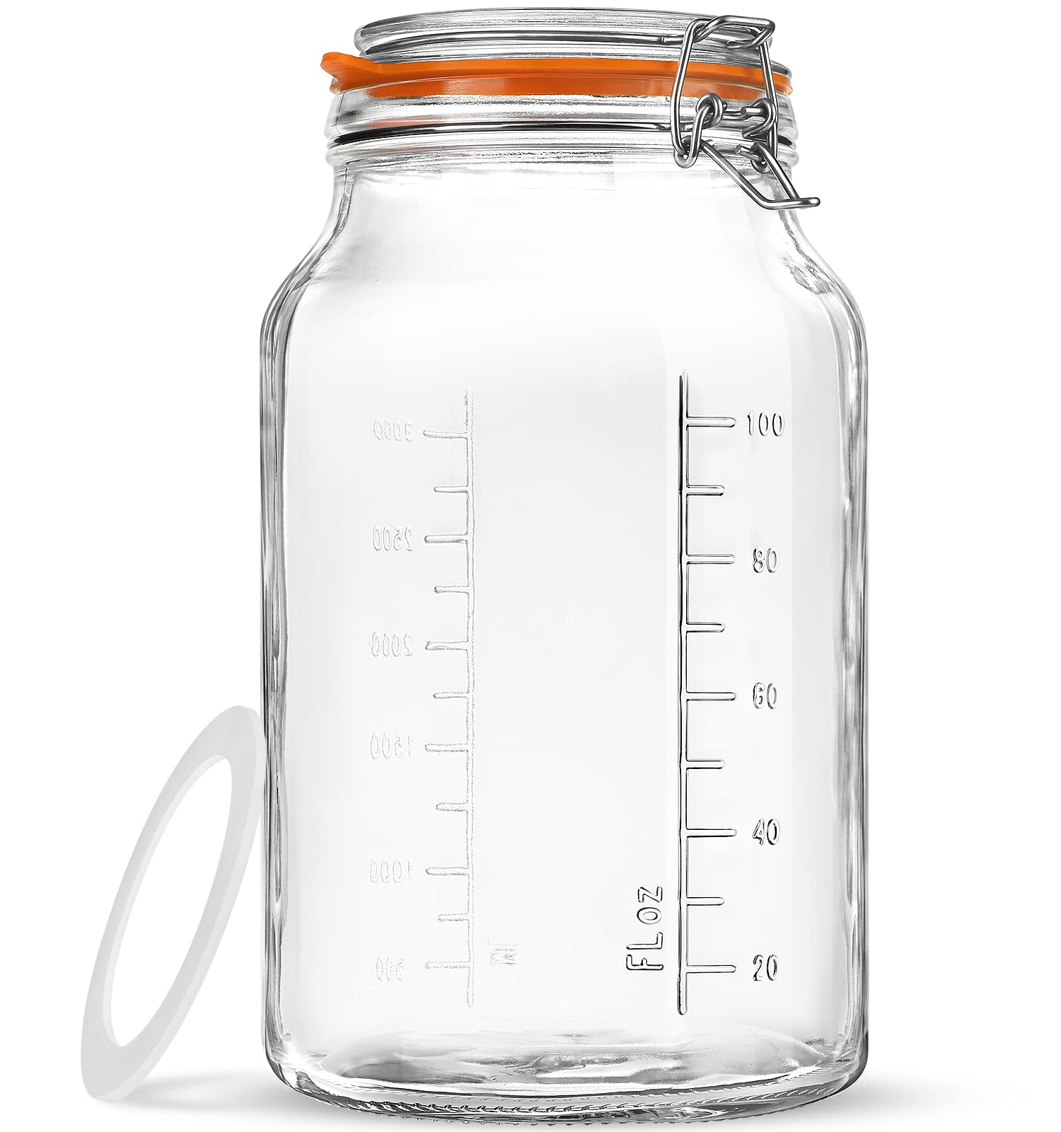 Folinstall jar with 1 gallon capacity provides clear visibility for precise portioning.