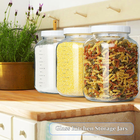 Folinstall thick glass fermentation jar, durable and dishwasher safe for repeated use.