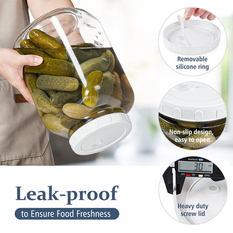 Folinstall wide-mouth jar shows a 4.3-inch opening for easy ingredient loading and cleaning.