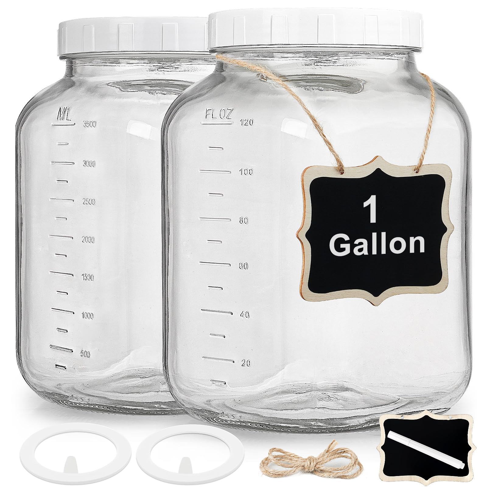 Folinstall wide-mouth 1-gallon jar for easy access and cleaning