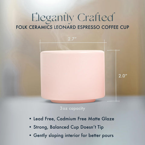 Folk Ceramics Leonard 3oz capacity ideal for double shots.