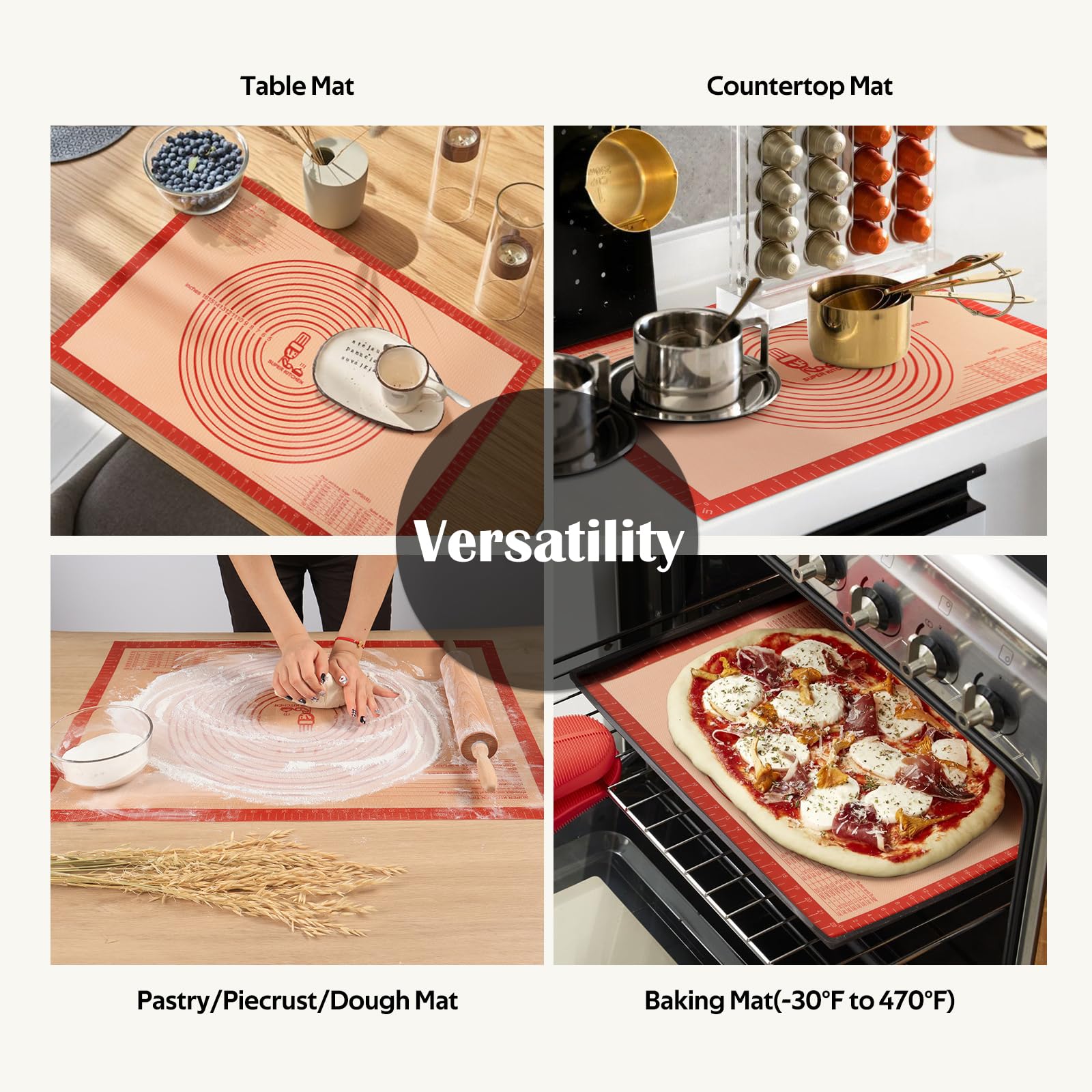 Folksy Super Kitchen fondant-ready mat helps smooth fondant work.