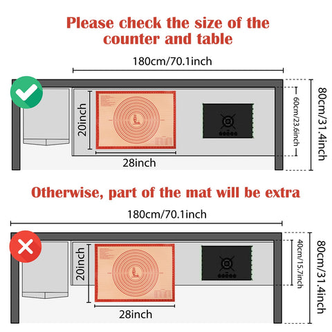 Folksy Super Kitchen pastry mat oven-safe up to 470°F