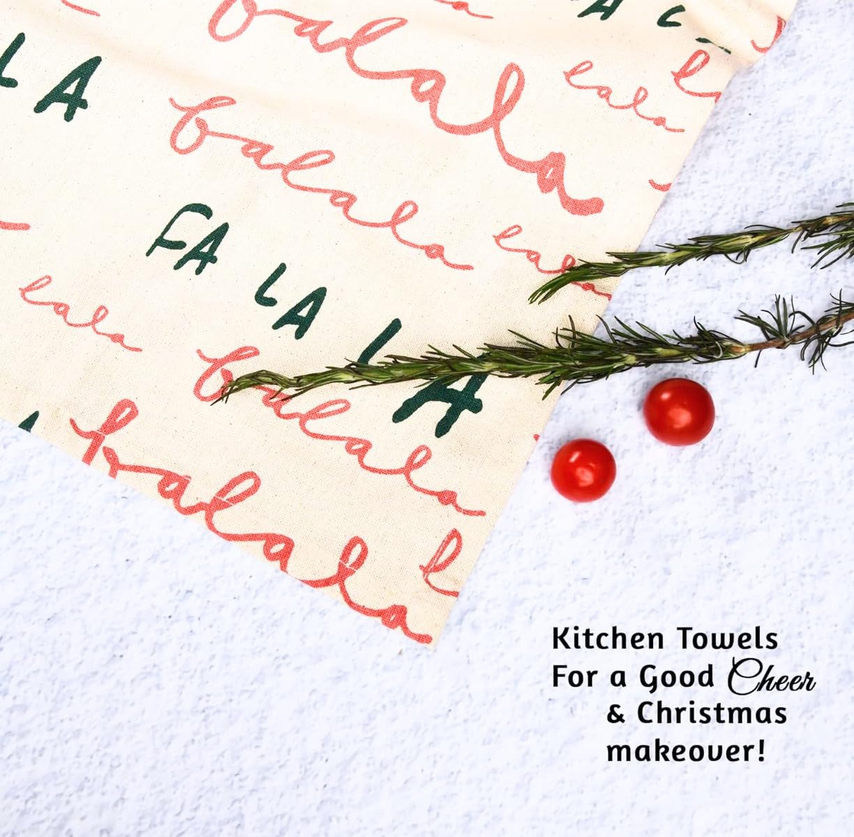 Folkulture 20x26 inch cotton tea towels fit standard kitchen spaces