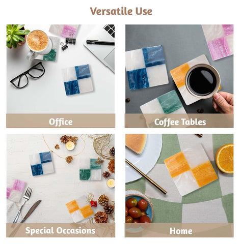 Folkulture durable resin coasters built to withstand daily use.