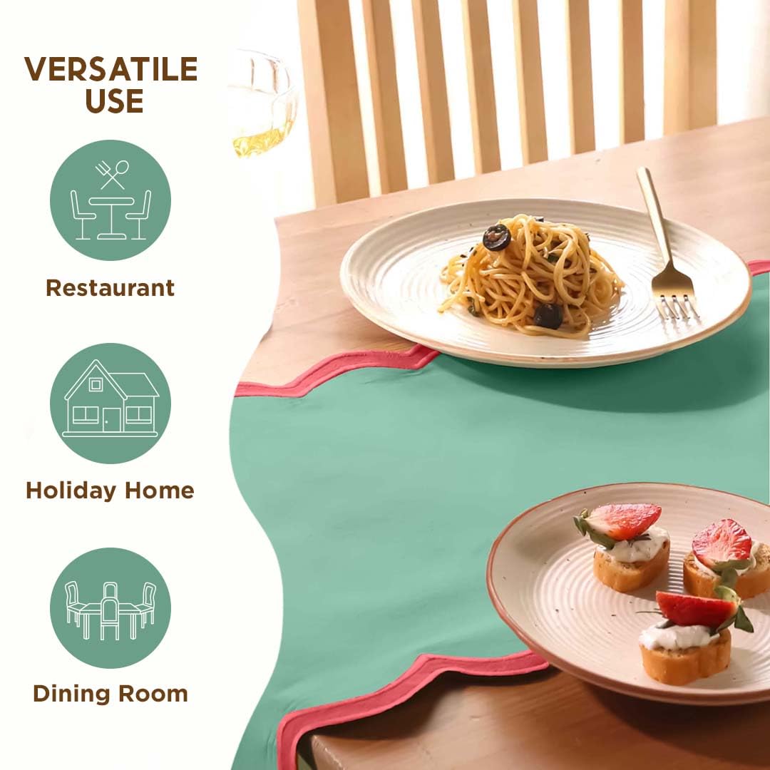 Folkulture green dining table runner adds style to everyday meals