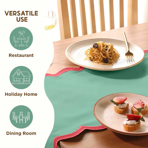 Folkulture green dining table runner adds style to everyday meals