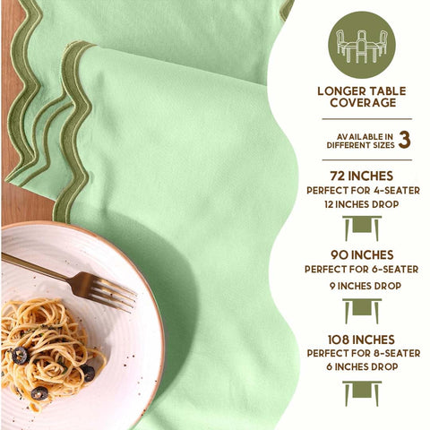 Folkulture sage green runner suits daily meals and gatherings.