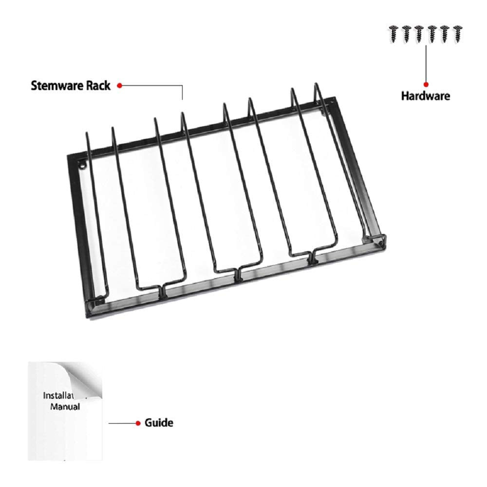FOMANSH compact under-cabinet rack fits most cabinets reliably
