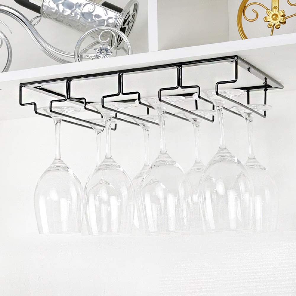 FOMANSH durable metal wine glass rack resists bending and rust