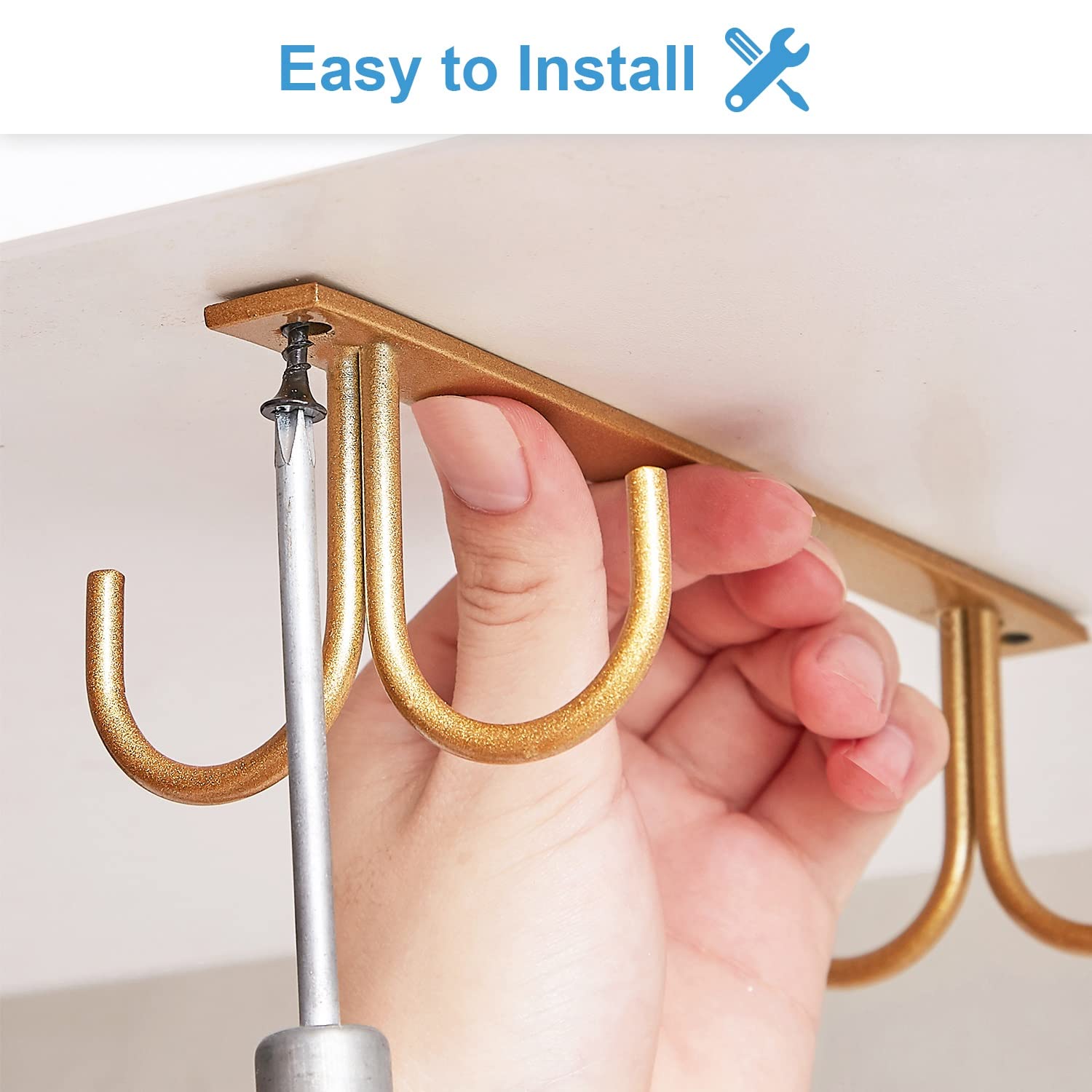 FOMANSH heavy-duty iron construction resists rust and bending for longevity.