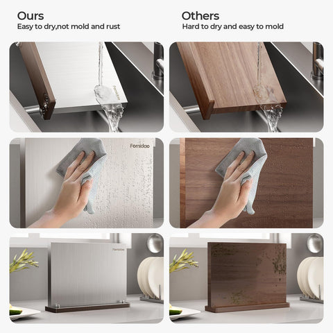 Fomidao brushed finish resists scratches and is easy to clean.