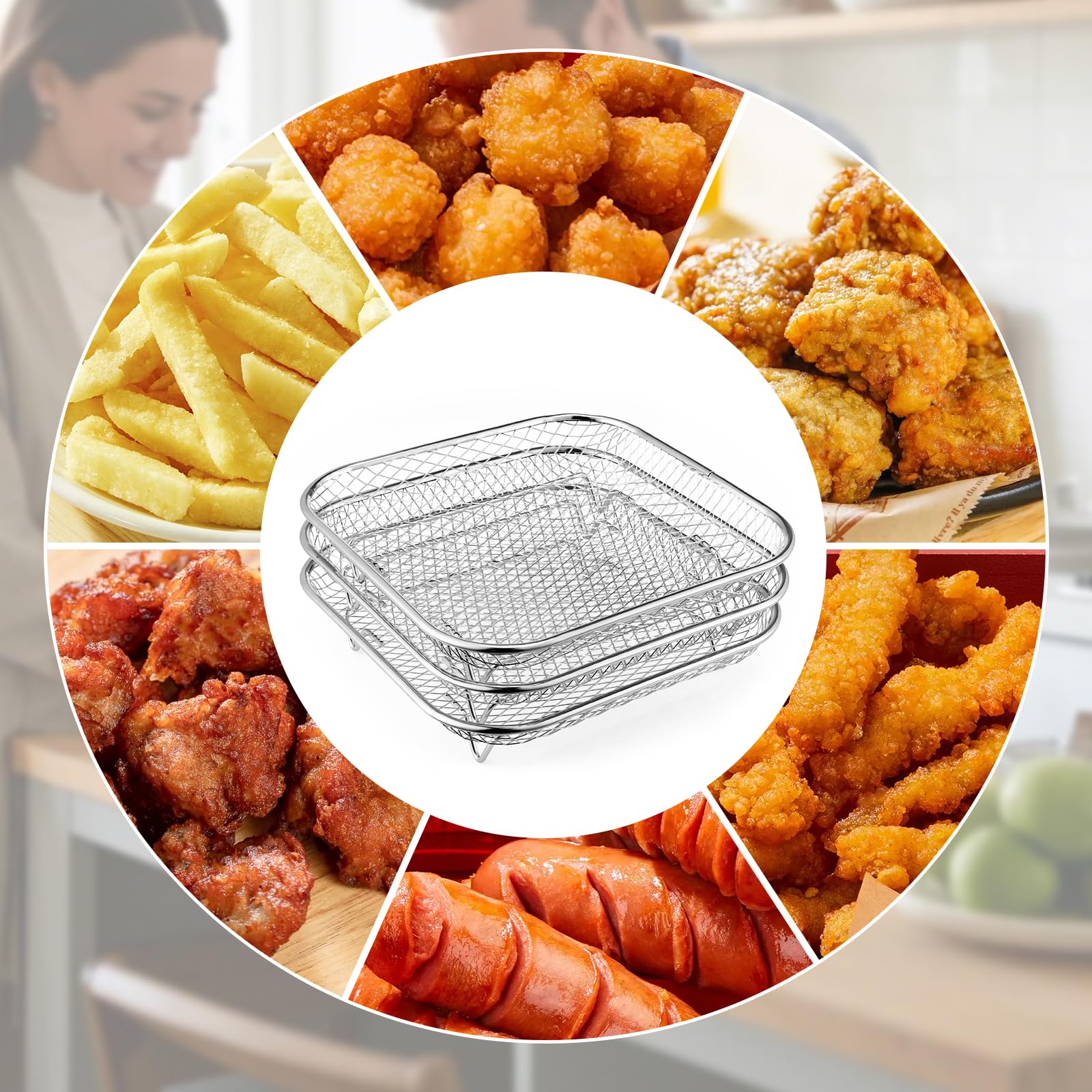 Fondpen kitchen multiuse accessory supports air frying, baking, and more