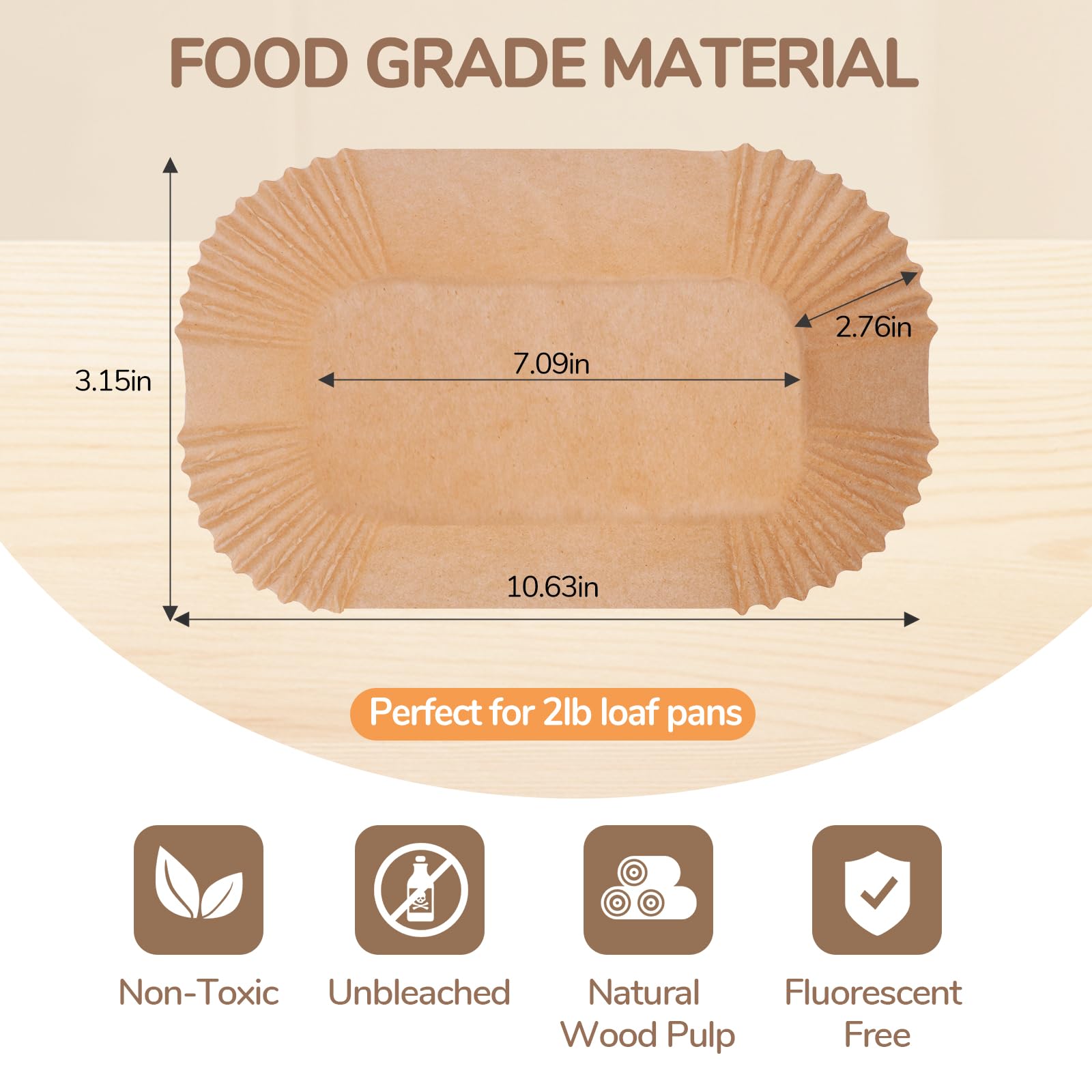 Fondpen loaf pan liners with nonstick surface for clean releases.