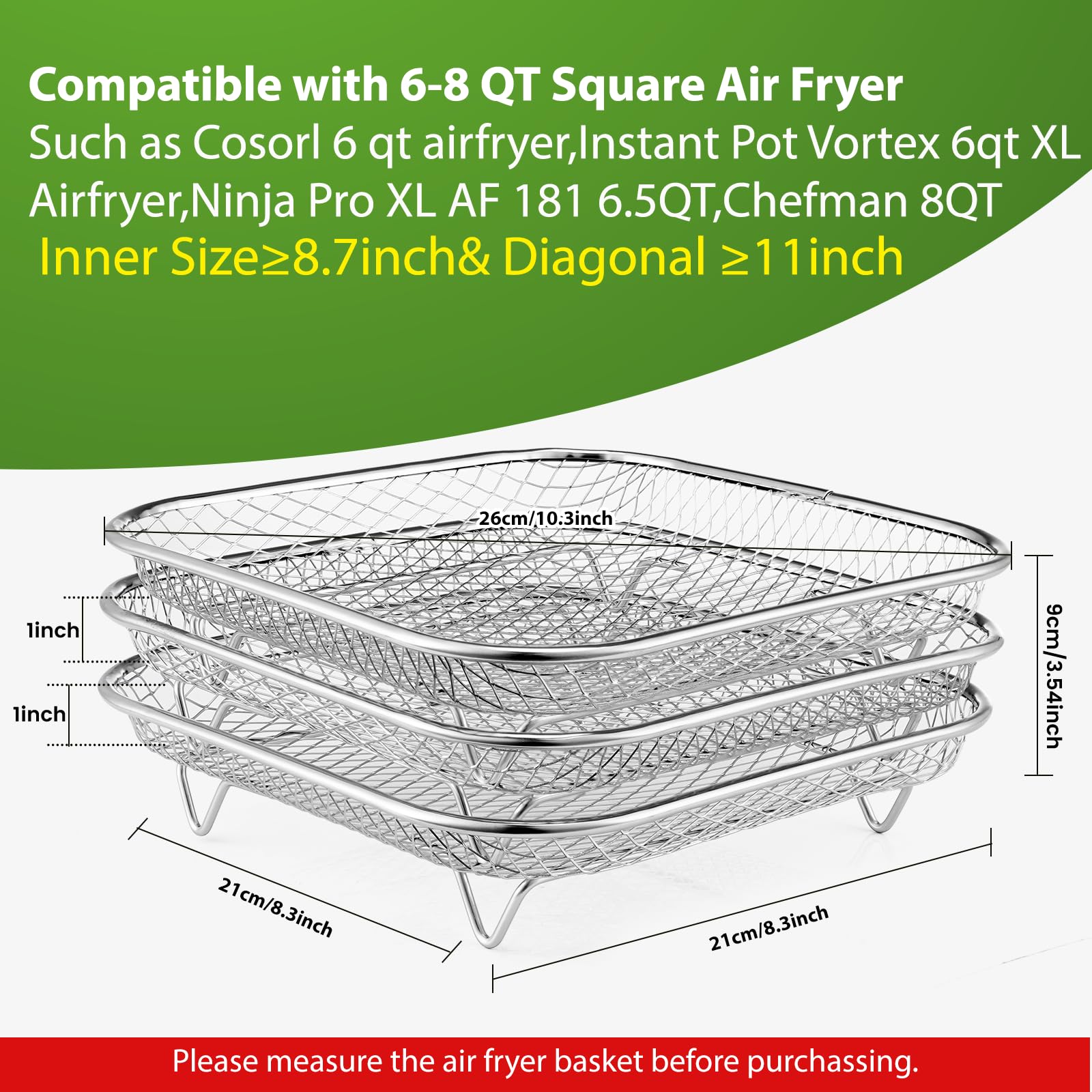 Fondpen stackable rack multi-layer enables multiple foods at once