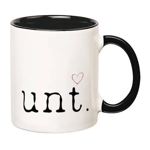 Fonhark Cunt Mug, both-sides print, keeps conversations fun at work.