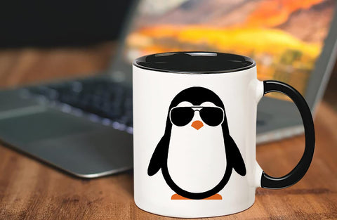 Fonhark Penguin Mug wrapped and gift-ready for special occasions