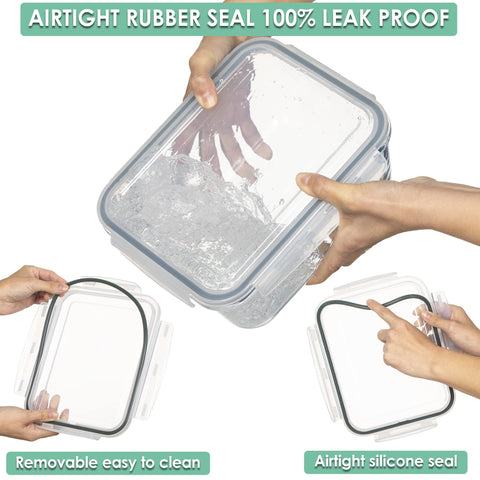 FOOD BOUTIQUE airtight four-snap seal keeps contents fresh and spill-free