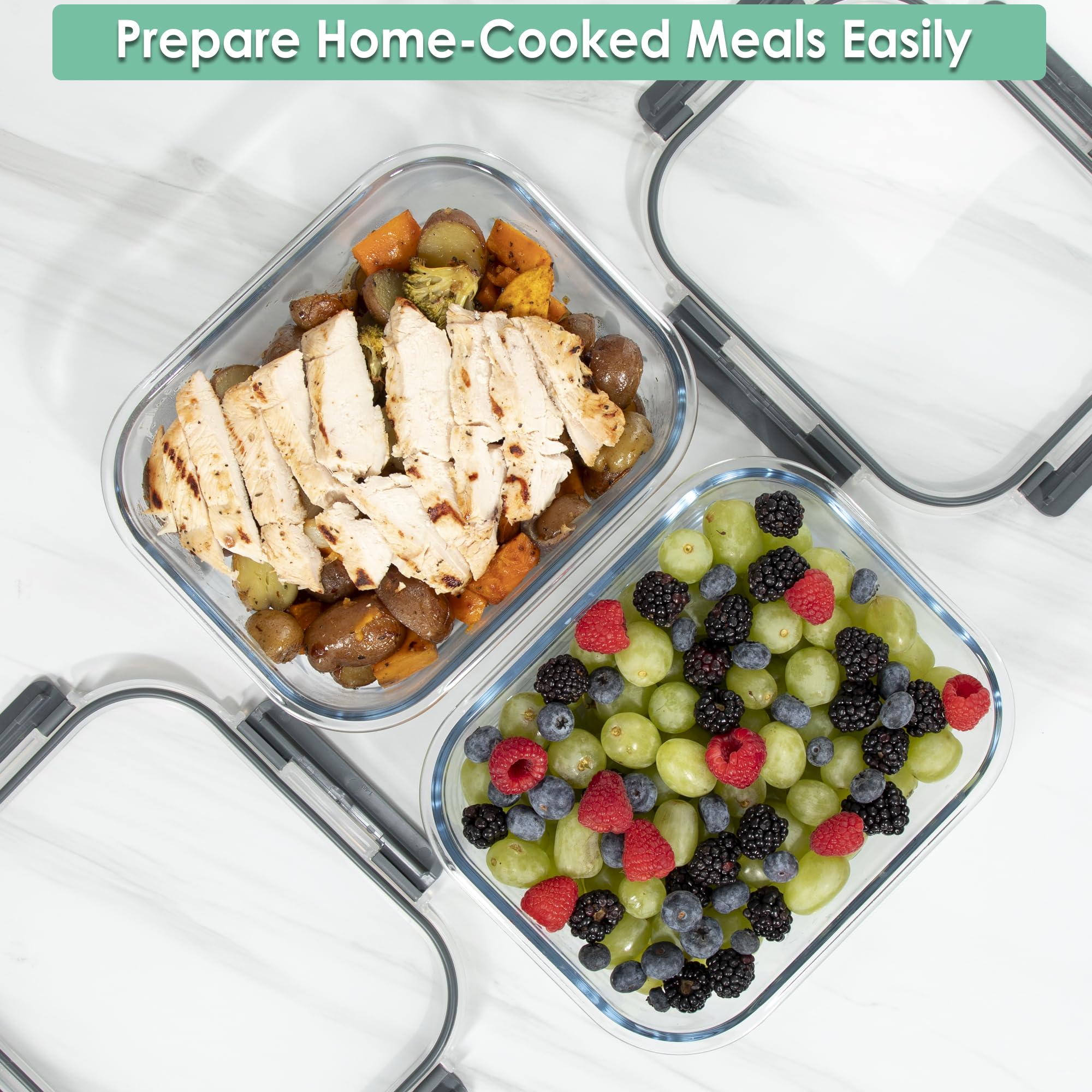 FOOD BOUTIQUE borosilicate glass withstands reheating and daily use.