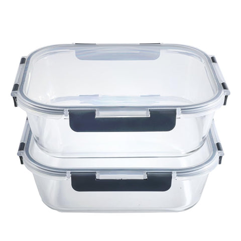 FOOD BOUTIQUE clear glass helps organize pantry contents.
