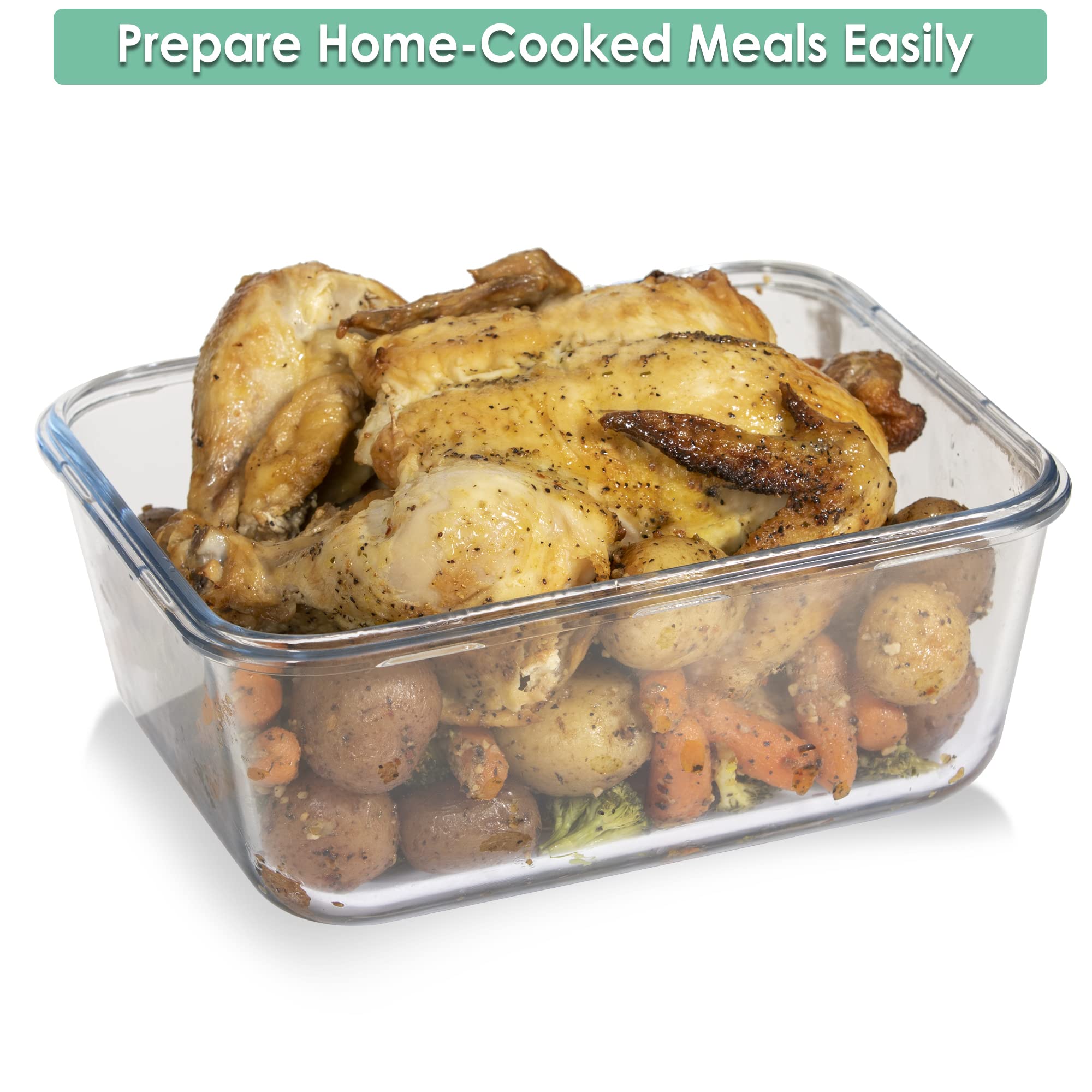 FOOD BOUTIQUE glass container freezer-to-oven capable for flexible meal handling