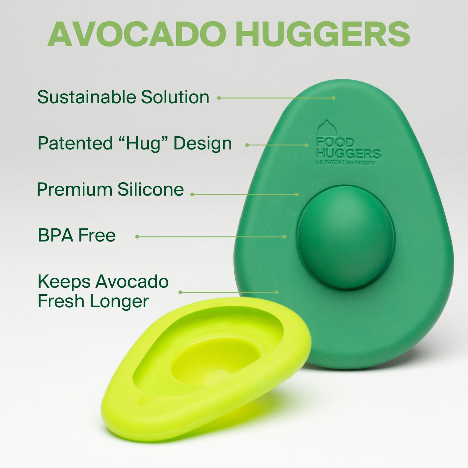 Food Huggers avocado hugger pit storage seals with or without pit for freshness